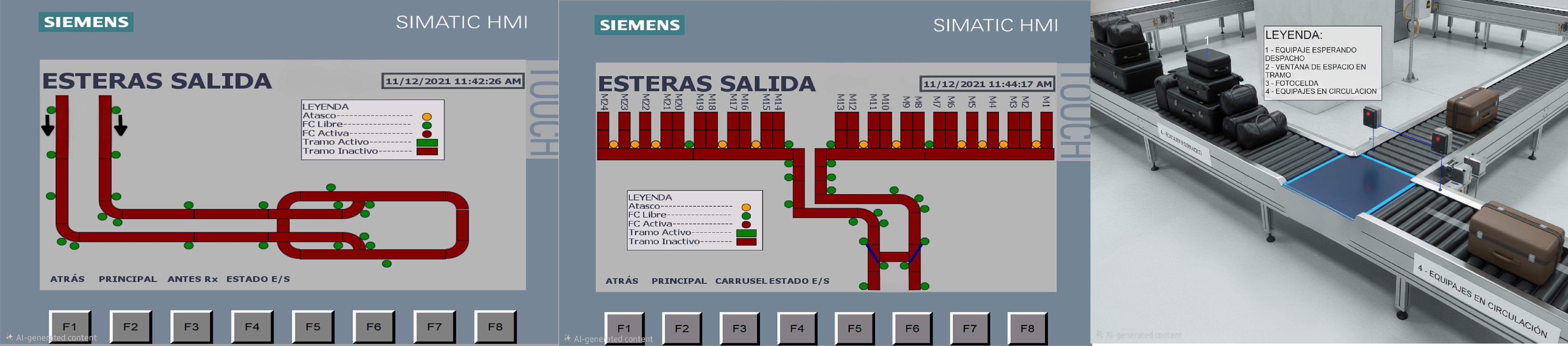 Baggage Handling System SCADA interface — conveyor and sortation control