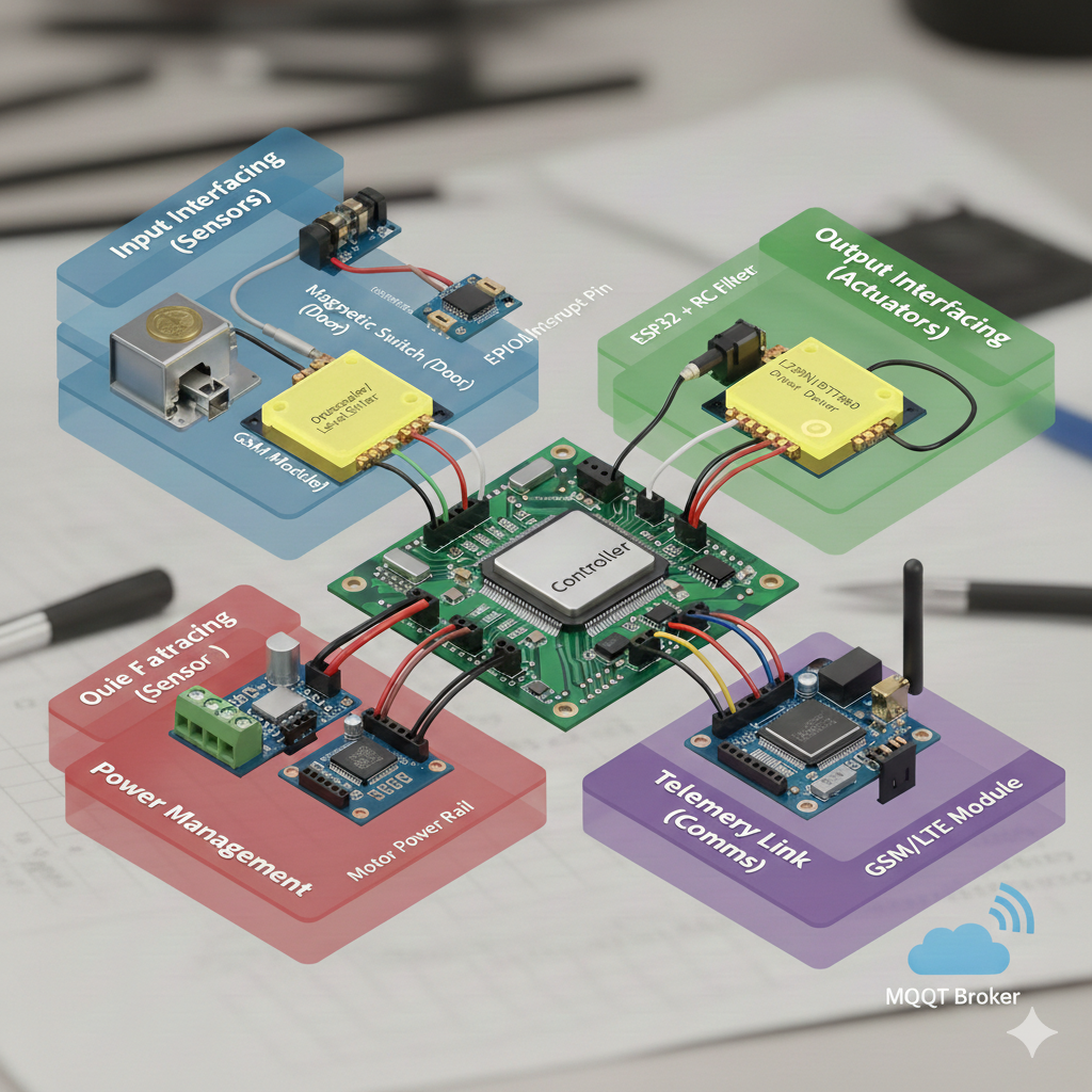 IoT pipeline dashboard — ESP32 to Grafana via Node-RED and InfluxDB